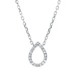 Collier Weißgold 18kt 0,04 Diamantschmuck mit 20 Diamanten - 4P610