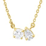 Collier Gelbgold 18kt 0,31 Diamantschmuck mit 2 Diamanten - 4P627