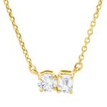 Collier Gelbgold 18kt 0,28 Diamantschmuck mit 2 Diamanten - 4P628