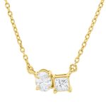 Collier Gelbgold 18kt 0,29 Diamantschmuck mit 2 Diamanten - 4P629