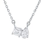 Collier Weißgold 18kt 0,34 Diamantschmuck mit 2 Diamanten - 4P630