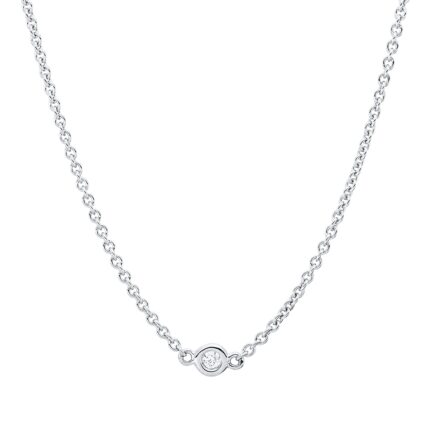 Collier Zarge Weißgold 18kt 0,35 Diamantschmuck mit 11 Diamanten - 4P638