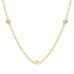 Collier Zarge Gelbgold 18kt 0,23 Diamantschmuck mit 13 Diamanten - 4P639