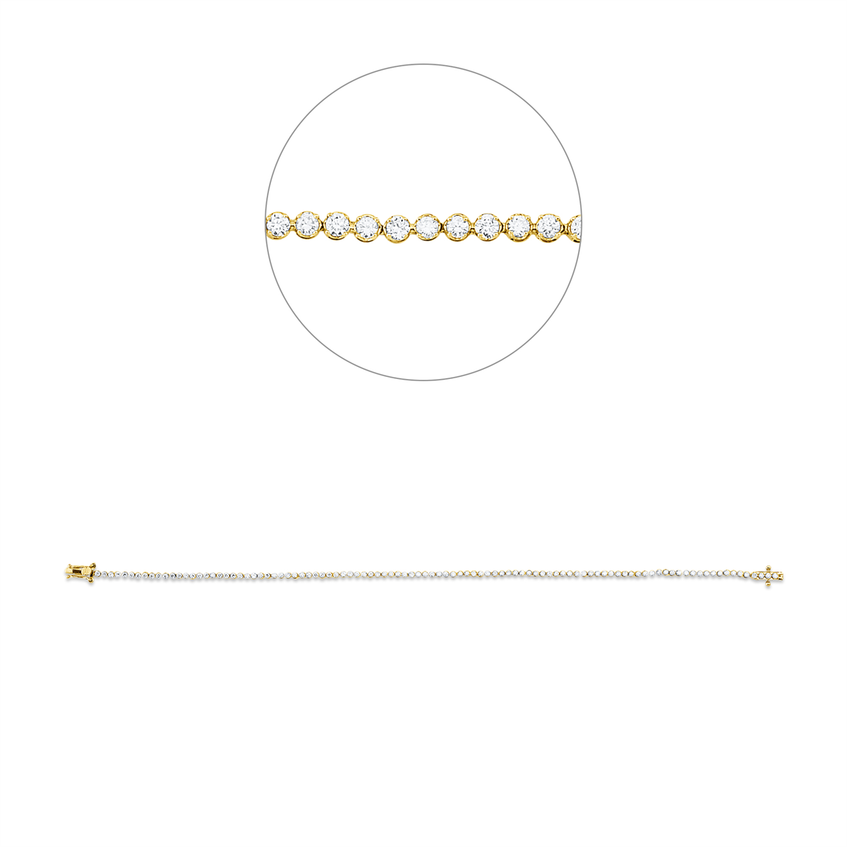 5D437G Armband Gelbgold 18kt 0,92 Diamantschmuck mit 100 Diamanten - 5D437 – Bild 1