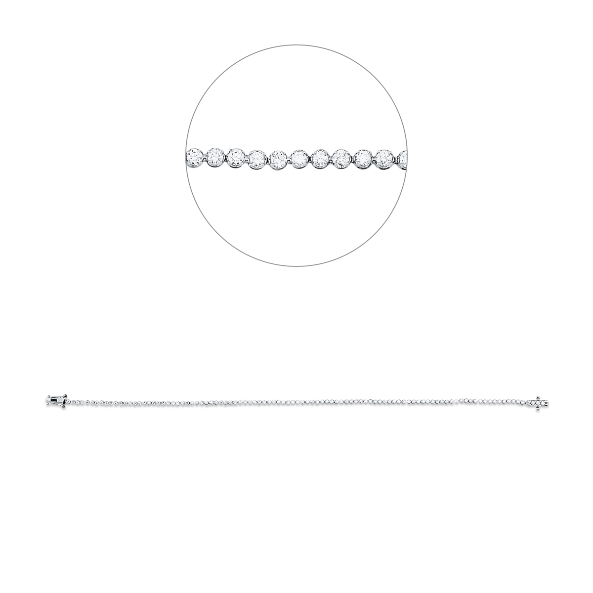 5D437W Armband Weißgold 18kt 0,90 Diamantschmuck mit 100 Diamanten - 5D437 – Bild 1