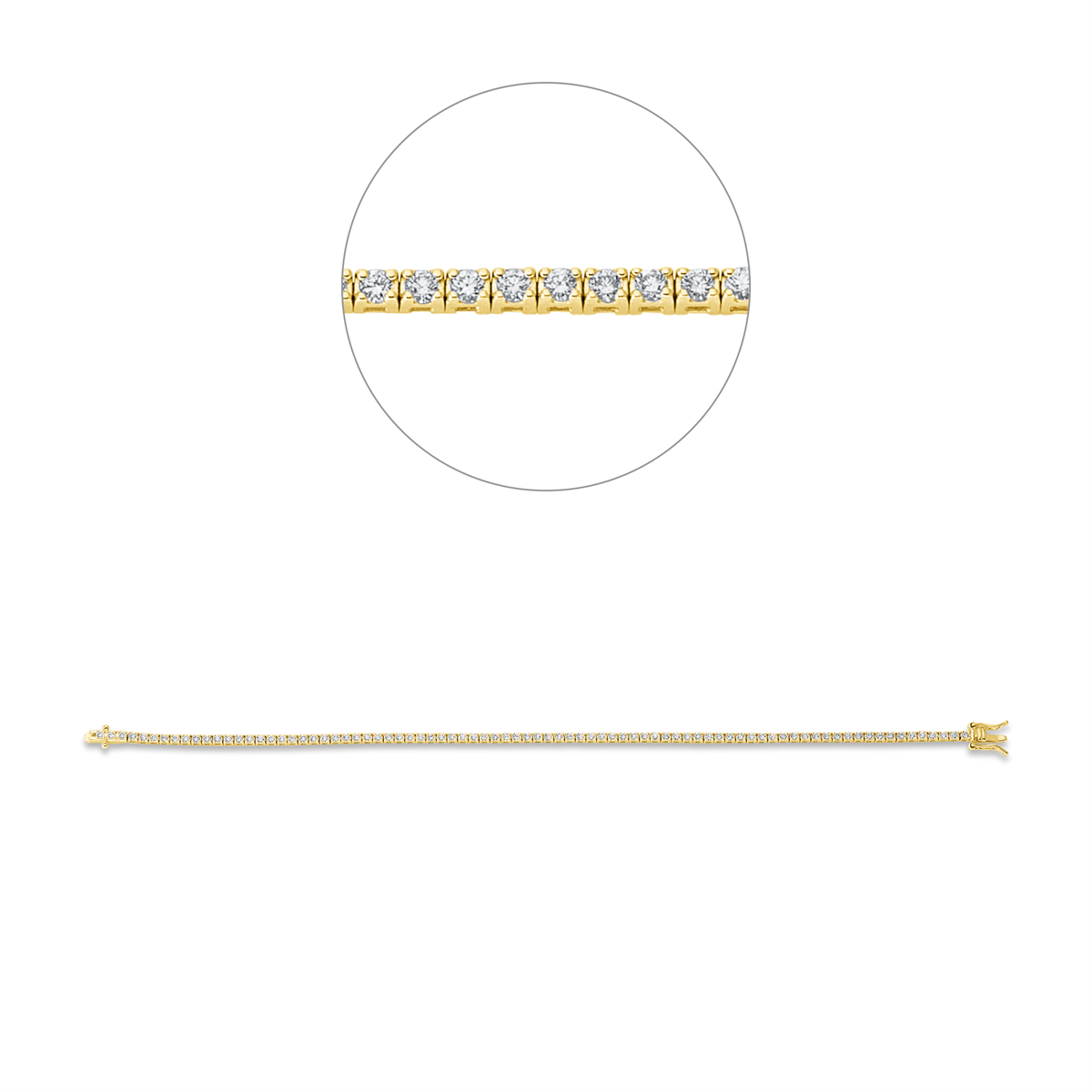 5D670G Armband Gelbgold 18kt 1,30 Diamantschmuck mit 82 Diamanten - 5D670 – Bild 1
