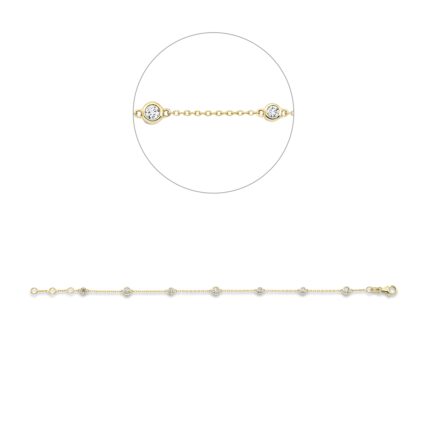Armband Gelbgold 18kt 0,60 Diamantschmuck mit 65 Diamanten - 5E776