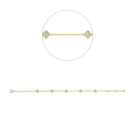 Armband Gelbgold 18kt 0,31 Diamantschmuck mit 25 Diamanten - 5E791
