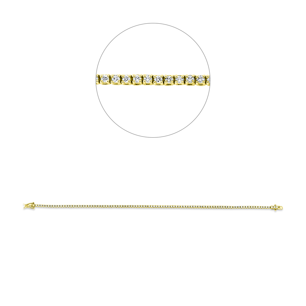 5F119G Armband Gelbgold 18kt 1,00 Diamantschmuck mit 98 Diamanten - 5F119 – Bild 1