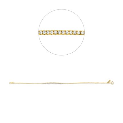Armband Gelbgold 18kt 0,15 Diamantschmuck mit 25 Diamanten - 5F823
