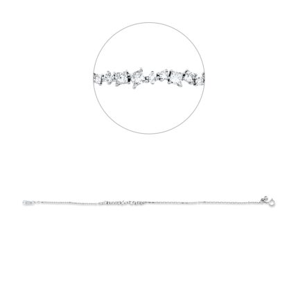 Armband Weißgold 18kt 0,44 Diamantschmuck mit 17 Diamanten - 5F825