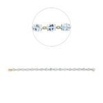 Armband Gelbgold 18kt 0,29 Diamantschmuck Farbstein 15,6 ct - 5F922