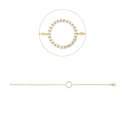 Armband Gelbgold 18kt 0,14 Diamantschmuck mit 26 Diamanten - 5G187