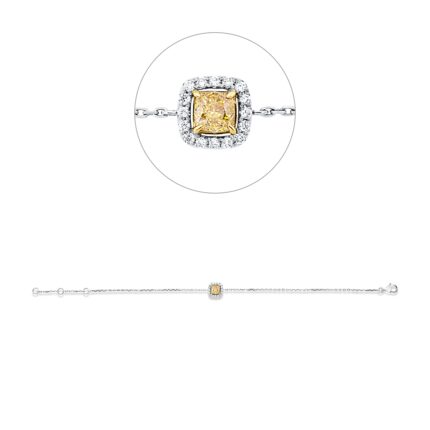 Armband 4er-Krappe Weißgold / Gelbgold 18kt 0,51 Diamantschmuck mit 17 Diamanten - 5G203