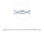 Armband Weißgold 18kt 0,21 Diamantschmuck Farbstein 9,4 ct - 5G228