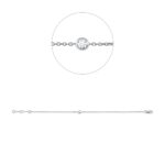 Armband Weißgold 18kt 0,09 Diamantschmuck mit 1 Diamanten - 5G265