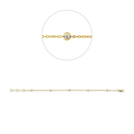 Armband Gelbgold 18kt 0,15 Diamantschmuck mit 5 Diamanten - 5G269