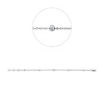 Armband Weißgold 18kt 0,15 Diamantschmuck mit 5 Diamanten - 5G269