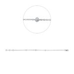 Armband Weißgold 18kt 0,09 Diamantschmuck mit 3 Diamanten - 5G270