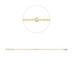 Armband Zarge Gelbgold 18kt 0,03 Diamantschmuck mit 1 Diamanten - 5G271