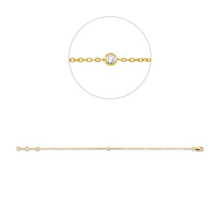 Armband Zarge Gelbgold 18kt 0,03 Diamantschmuck mit 1 Diamanten - 5G271