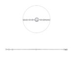 Armband Zarge Weißgold 18kt 0,03 Diamantschmuck mit 1 Diamanten - 5G271