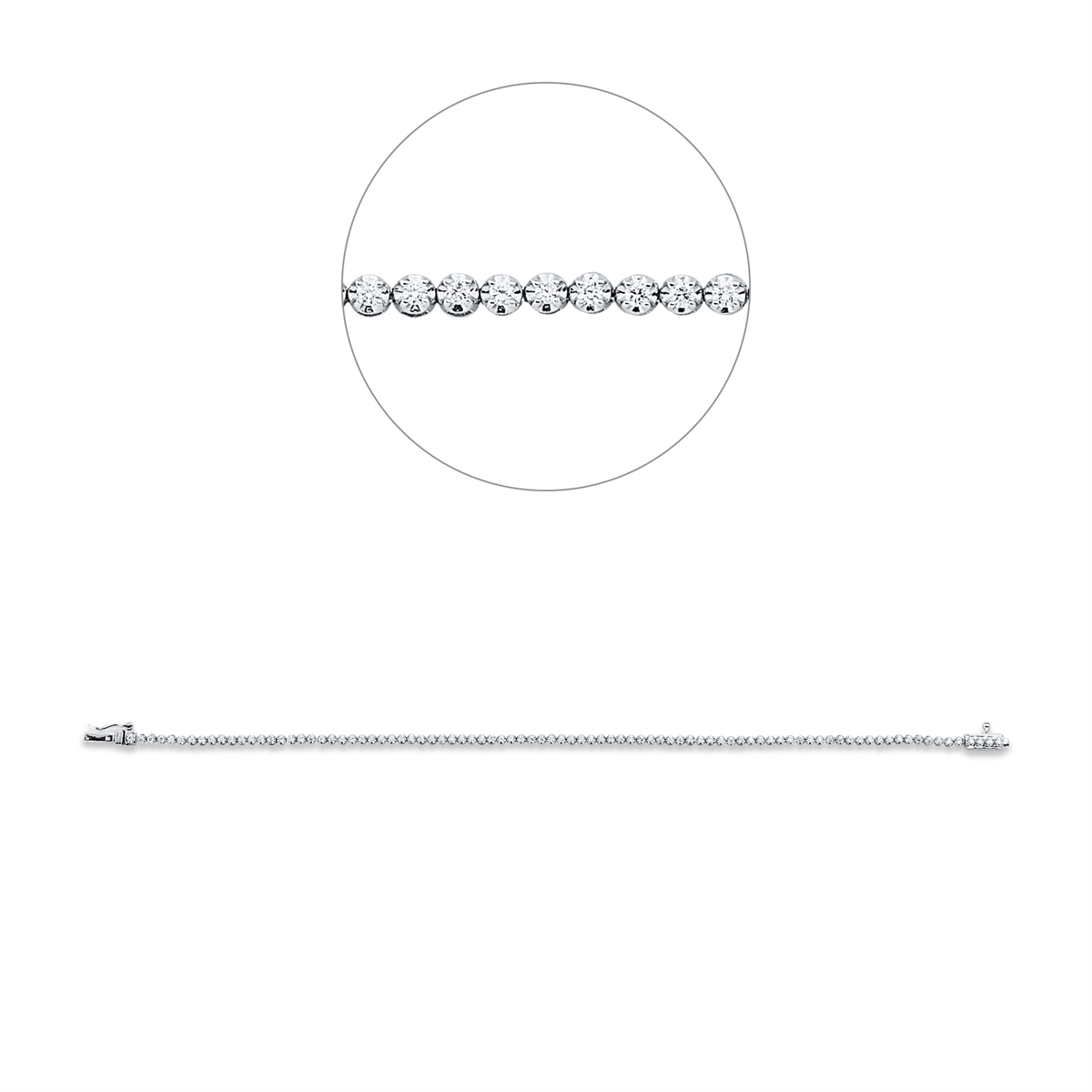 5G272W Armband Weißgold 18kt 0,47 Diamantschmuck mit 88 Diamanten - 5G272 – Bild 1