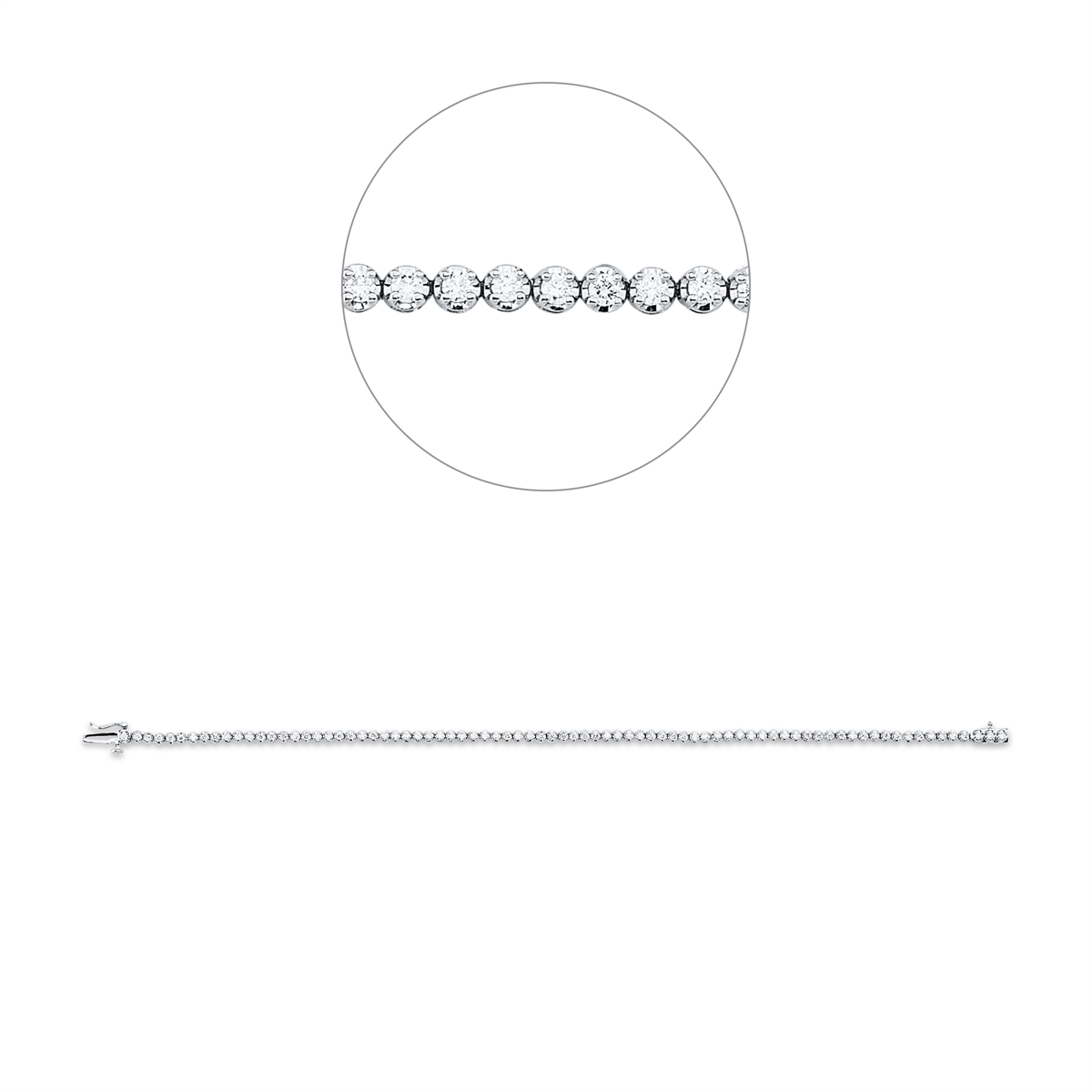 5G273W Armband Weißgold 18kt 0,96 Diamantschmuck mit 79 Diamanten - 5G273 – Bild 1