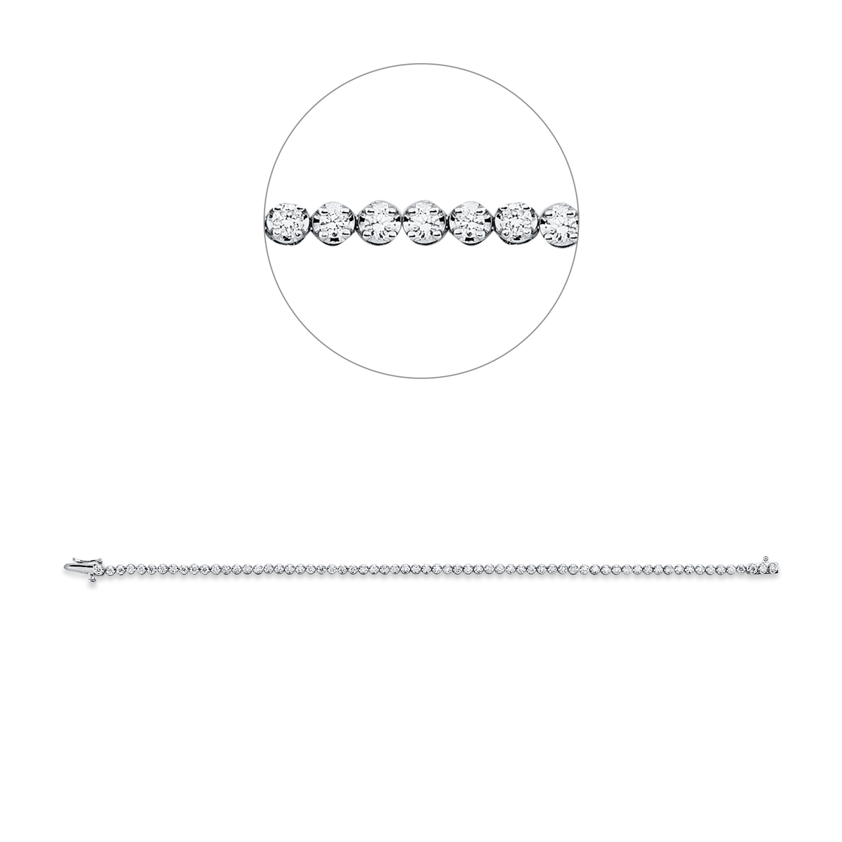 5G274W Armband Weißgold 18kt 1,47 Diamantschmuck mit 65 Diamanten - 5G274 – Bild 1