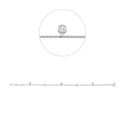 Armband Zarge Weißgold 18kt 0,27 Diamantschmuck mit 5 Diamanten - 5G300