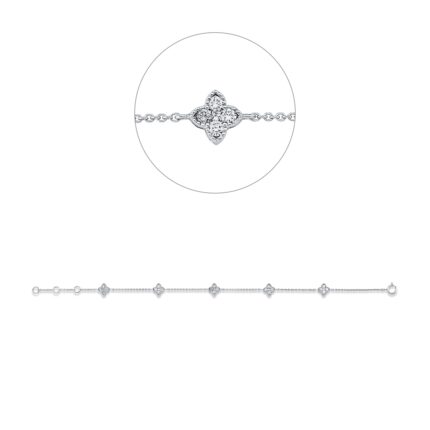 Armband Weißgold 18kt 0,60 Diamantschmuck mit 25 Diamanten - 5G303