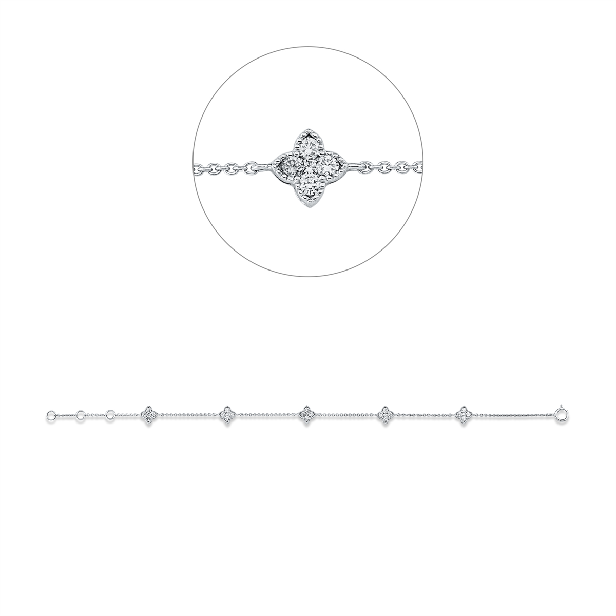 5G303W Armband Weißgold 18kt 0,60 Diamantschmuck mit 25 Diamanten - 5G303 – Bild 1