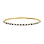Armreif Gelbgold 18kt 0,88 Diamantschmuck Farbstein 1,15 ct - 6B235