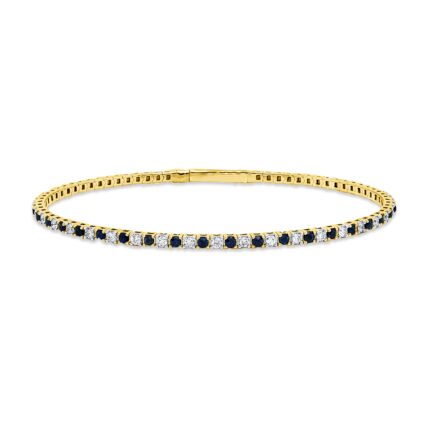 Armreif Gelbgold 18kt 0,88 Diamantschmuck Farbstein 1,15 ct - 6B235