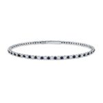 Armreif Weißgold 18kt 0,91 Diamantschmuck Farbstein 1,09 ct - 6B235