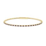 Armreif Gelbgold 18kt 0,49 Diamantschmuck Farbstein 0,59 ct - 6B236