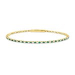 Armreif Gelbgold 18kt 0,50 Diamantschmuck Farbstein 0,51 ct - 6B237