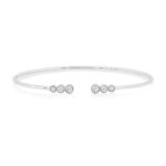 Armreif Weißgold 18kt 0,26 Diamantschmuck mit 6 Diamanten - 6B393