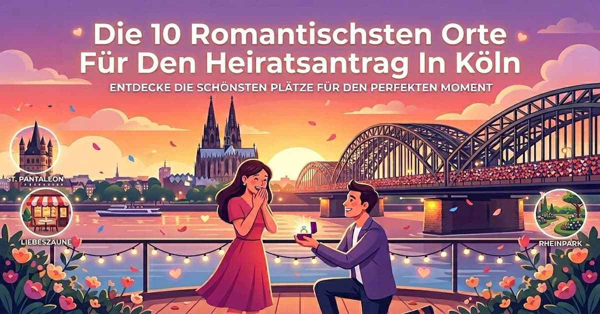 Die 10 romantischsten Orte für einen Heiratsantrag in Köln